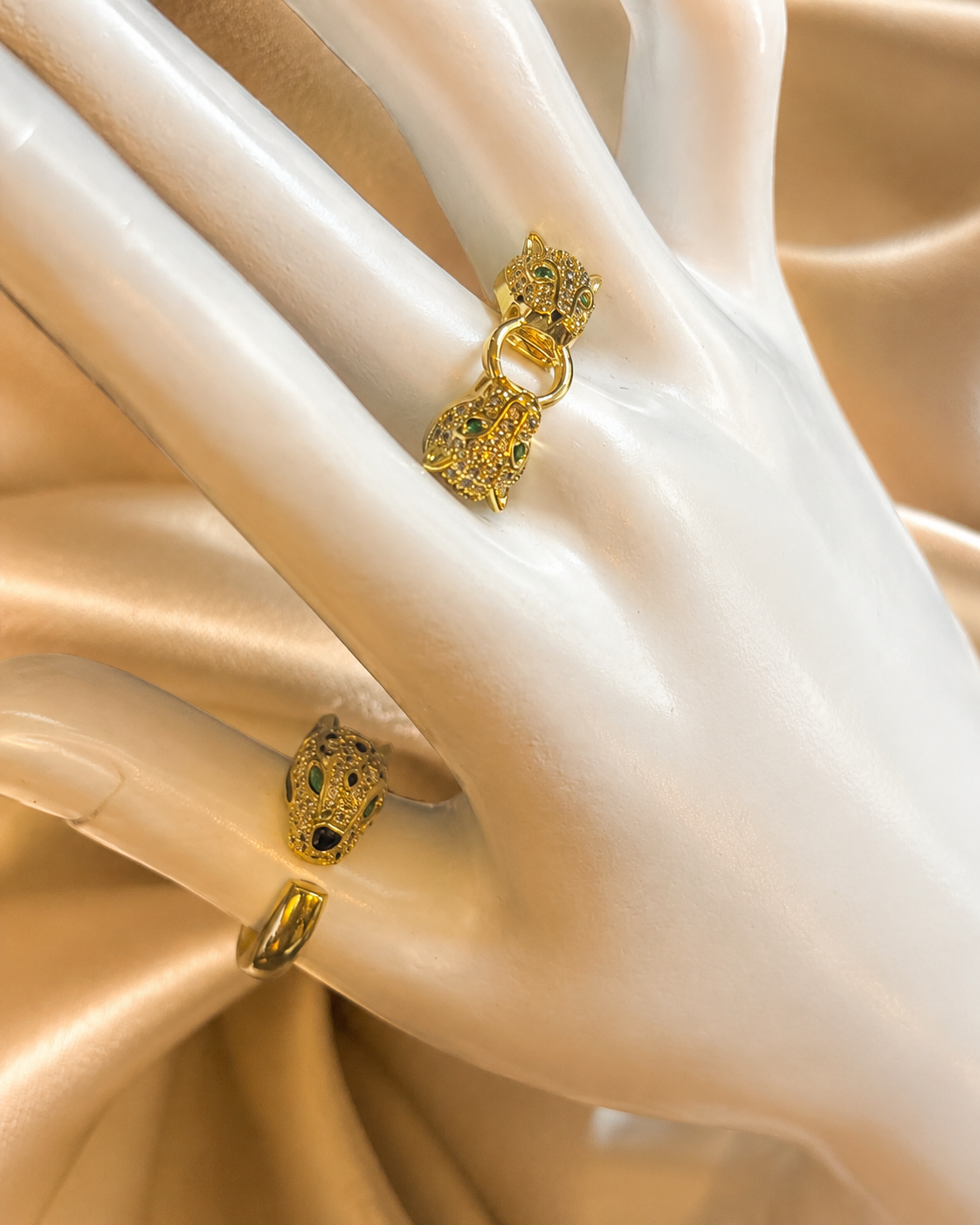 Zaina Panther Hand Ring alternate view